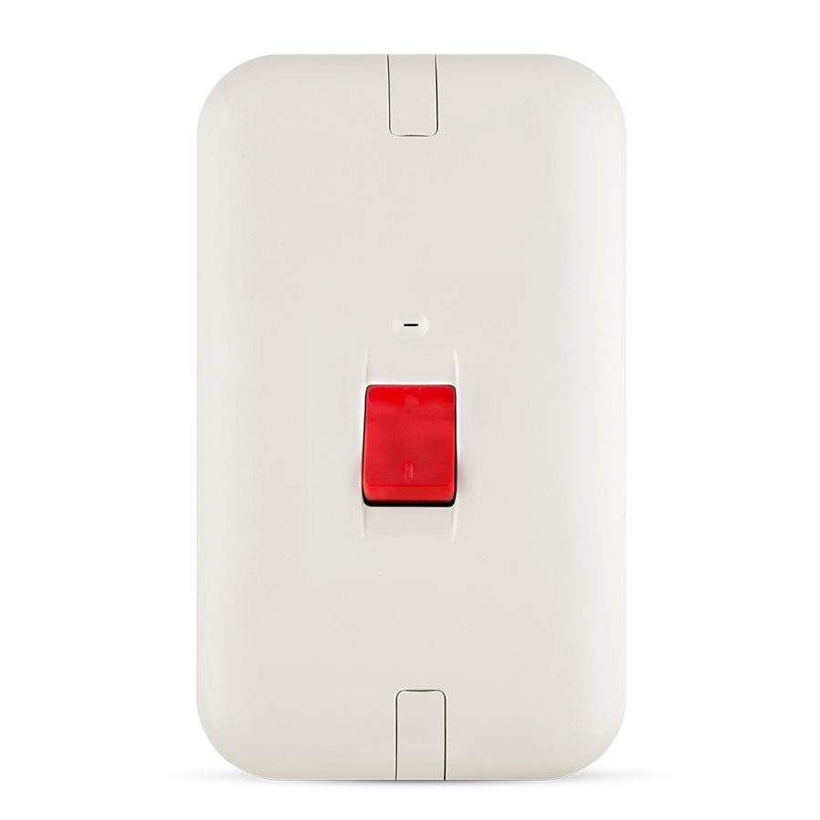45A 1 gang switch white color spectra