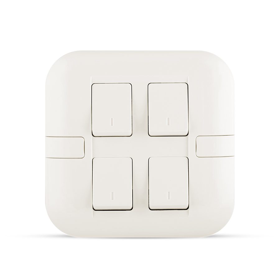 10A 4 gang switch white color spectra