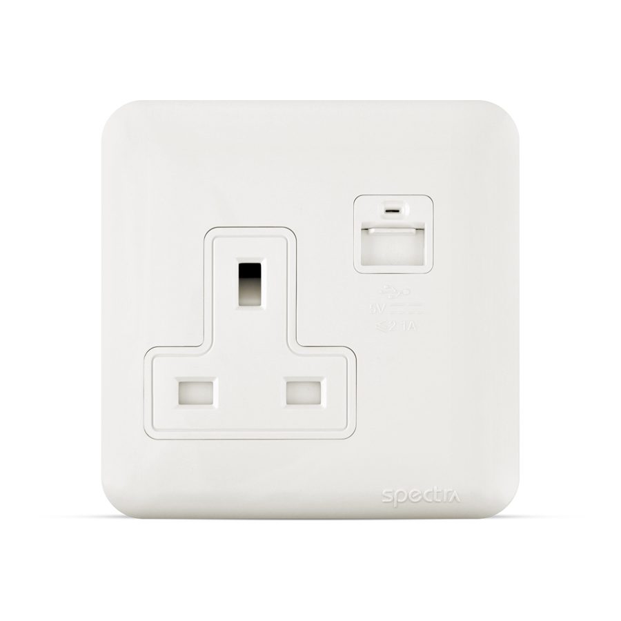 almas 13a with usb socket white spectra