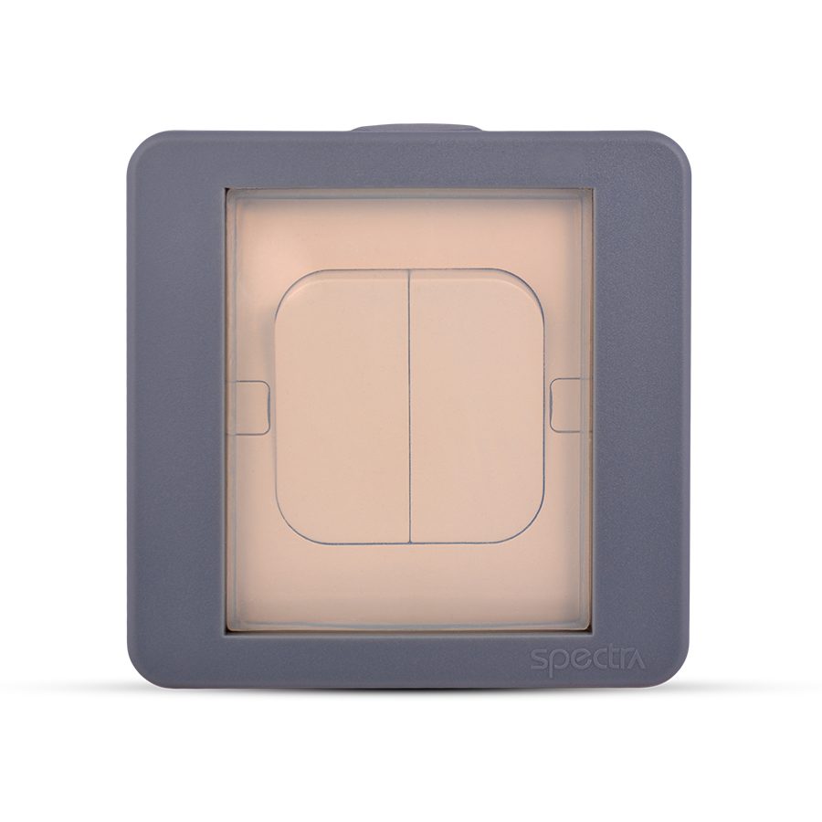 Weatherproof-4-Gang-Switch-enclosure,-Flush-mounted